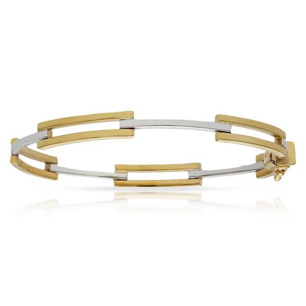 Brazalete oro 18kl bicolor