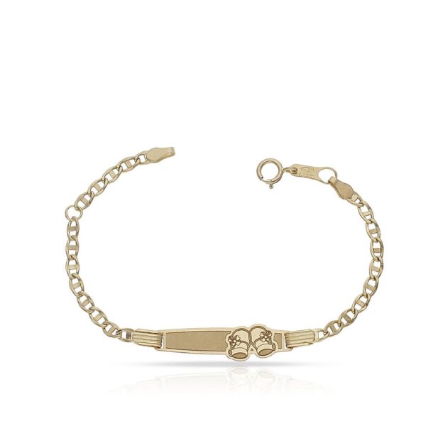 Pulsera oro 18kl patucos - 13.50cm