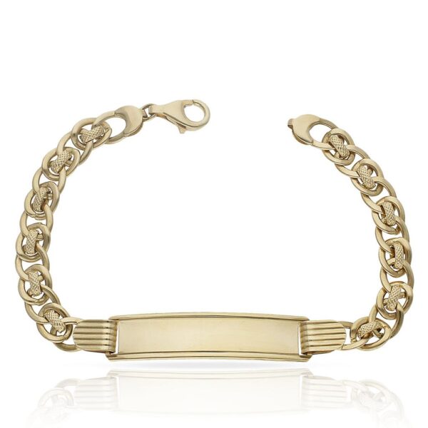 Pulsera oro 18kl caballero placa