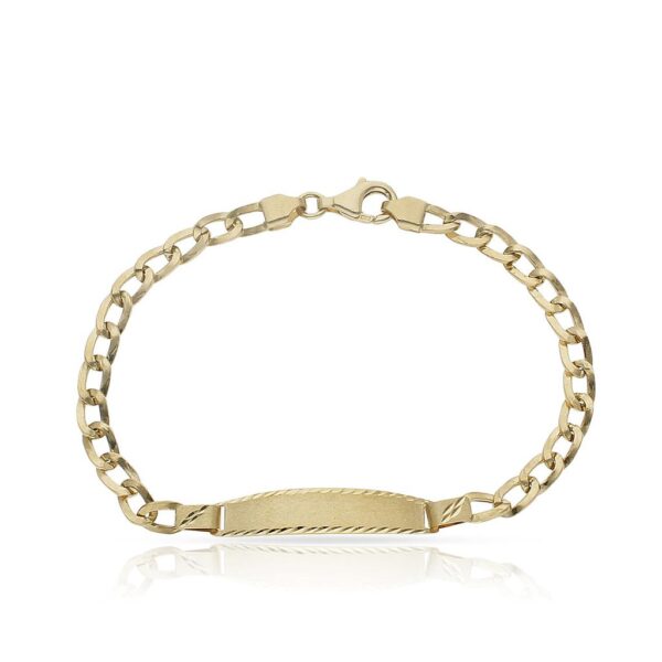 Pulsera oro 18kl oval placa