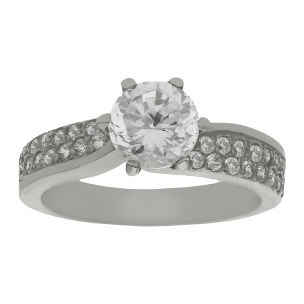 Sortija oro blanco 18kl circonitas