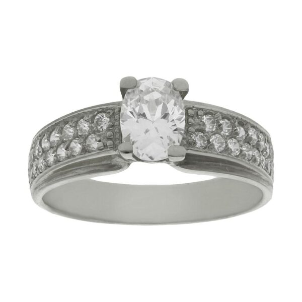 Sortija oro blanco 18kl circonitas