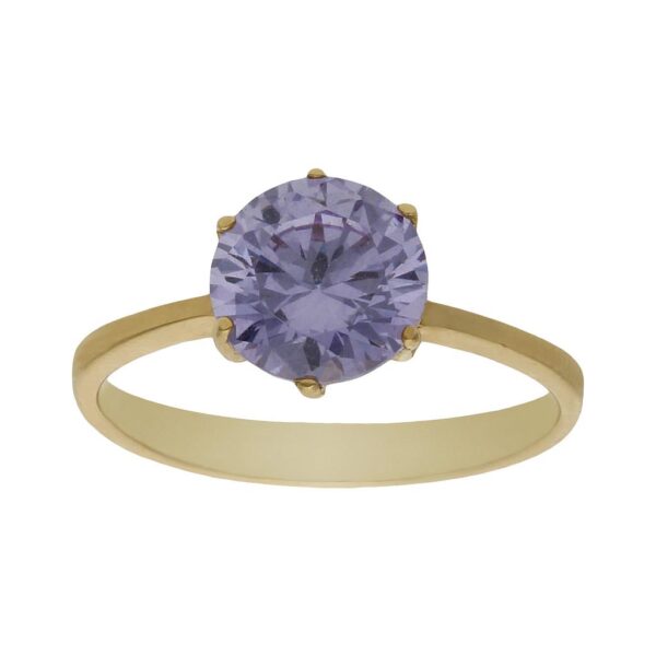 Sortija oro 18kl - piedra lila