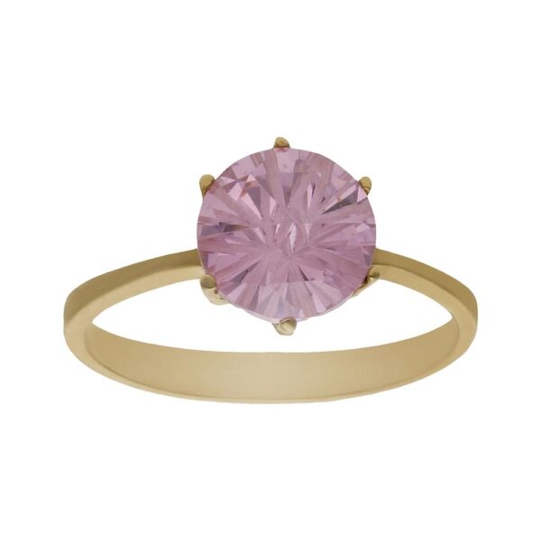 Sortija oro 18kl - piedra rosa