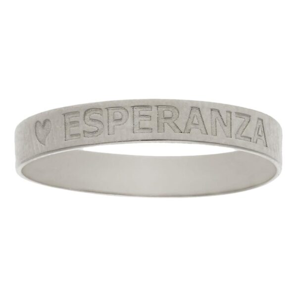 Anillo nombre oro blanco 18kl