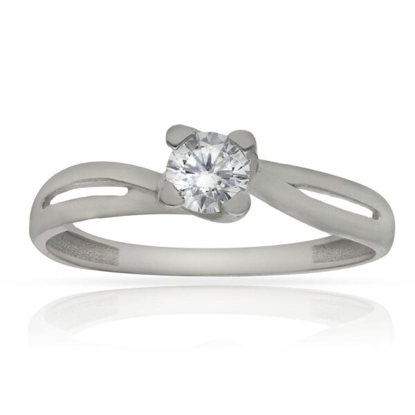 Sortija oro blanco 18kl circonitas