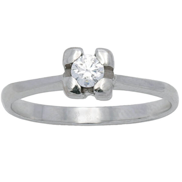 Sortija oro blanco 18kl circonitas