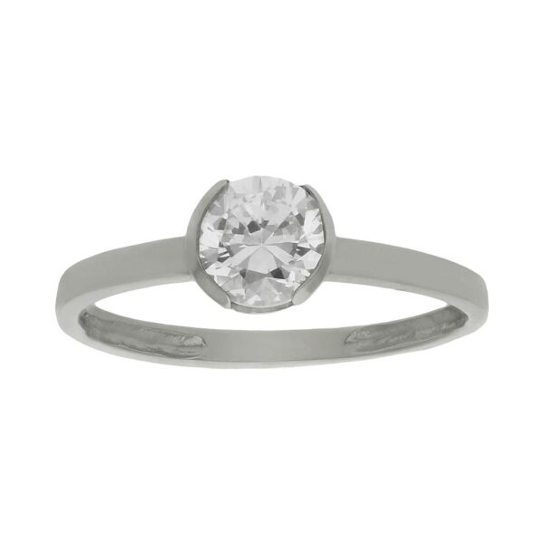 Sortija oro blanco 18kl circonita