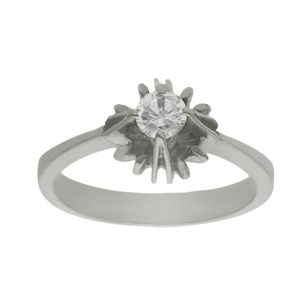 Sortija oro blanco 18kl circonita
