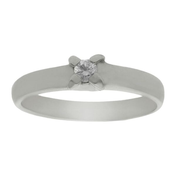 Sortija oro blanco 18kl circonita
