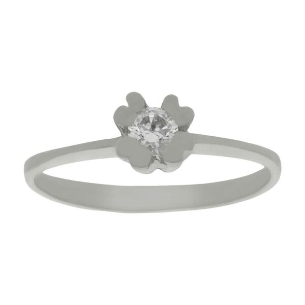 Sortija oro blanco 18kl circonita