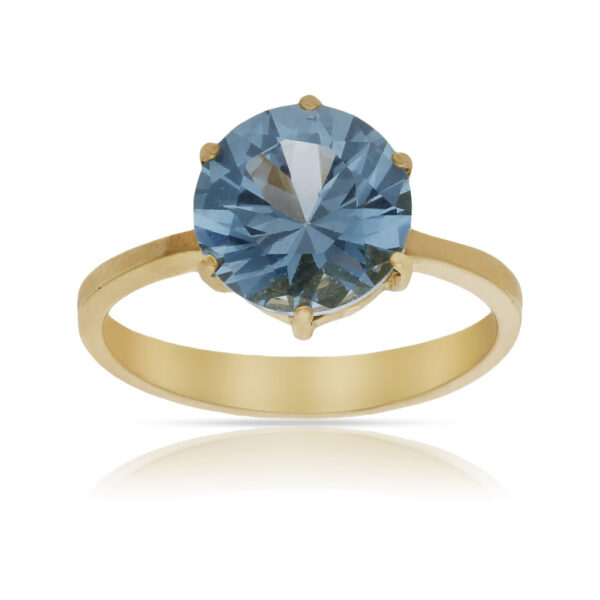 Sortija oro 18kl - piedra azul