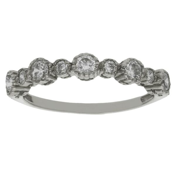 Sortija oro blanco 18kl circonitas
