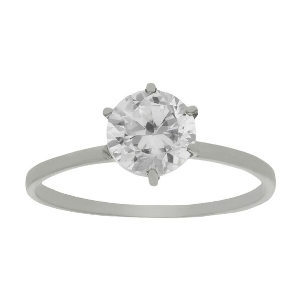 Sortija oro blanco 18kl circonita