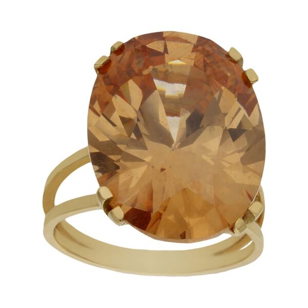 Sortija oro 18kl - piedra champan