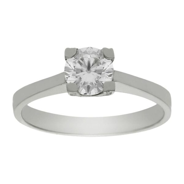 Sortija oro blanco 18kl circonita