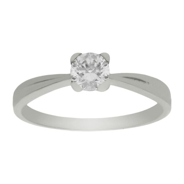 Sortija oro blanco 18kl circonita