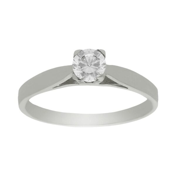 Sortija oro blanco 18kl circonita