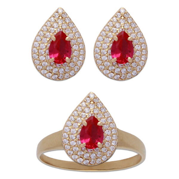 Sortija oro 18kl crisopal rojo