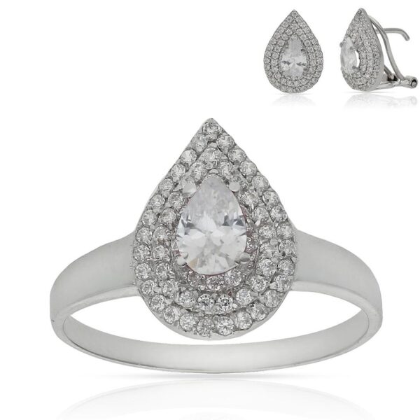 Sortija oro blanco 18kl circonitas