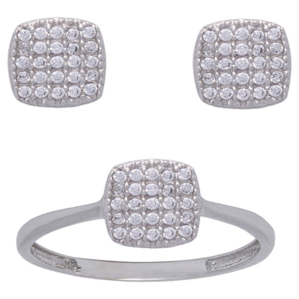Sortija oro blanco 18kl - circonitas