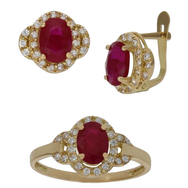 Sortija oro 18kl rubies finos