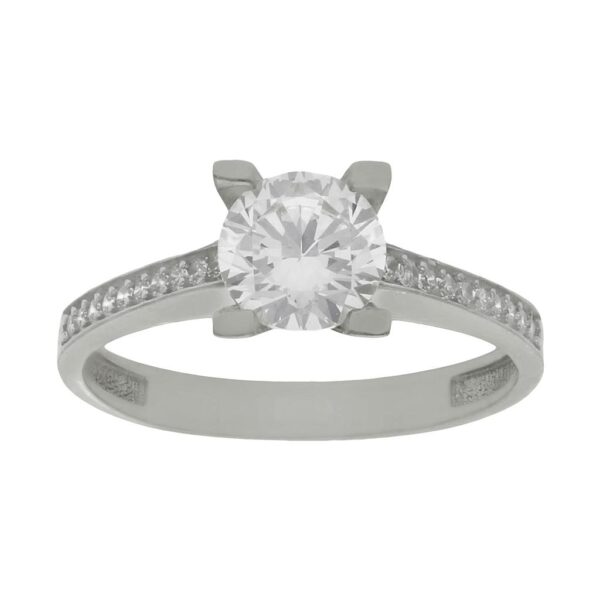 Sortija oro blanco 18kl circonitas