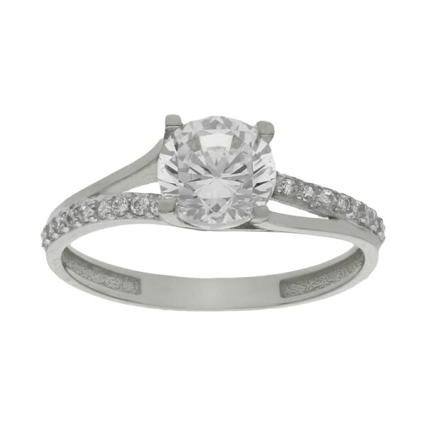 Sortija oro blanco 18kl circonitas