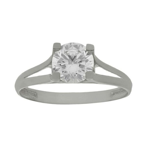 Sortija oro blanco 18kl circonita