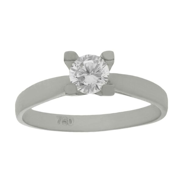 Sortija oro blanco 18kl circonita