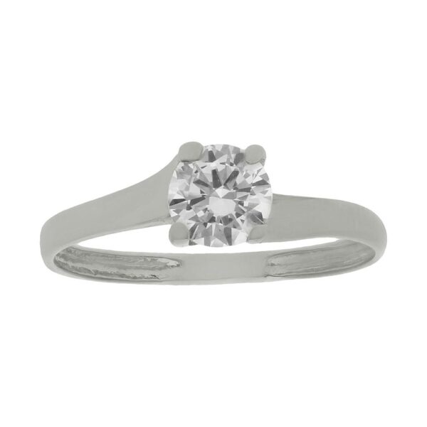Sortija oro blanco 18kl circonita