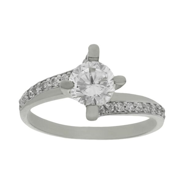 Sortija oro blanco 18kl circonitas