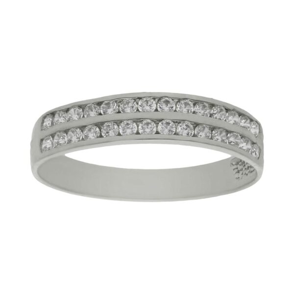 Sortija oro blanco 18kl circonitas