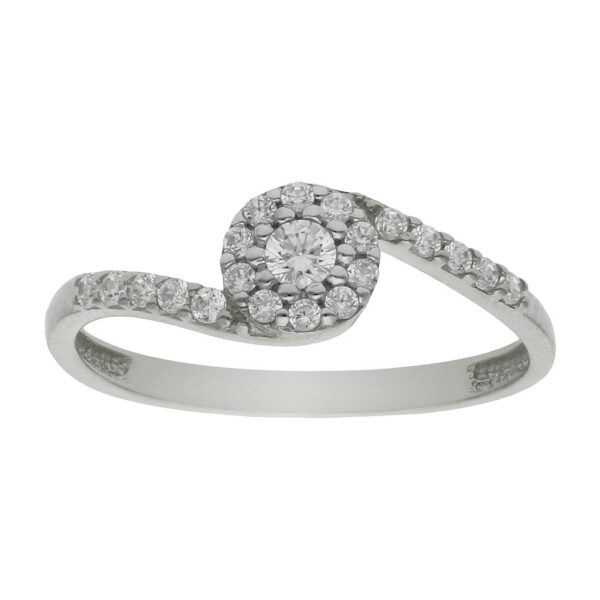 Sortija oro blanco 18kl circonitas