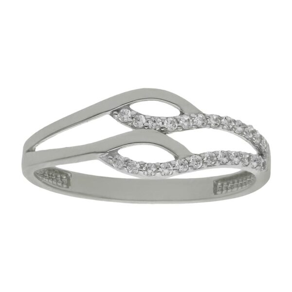 Sortija oro blanco 18kl circonitas