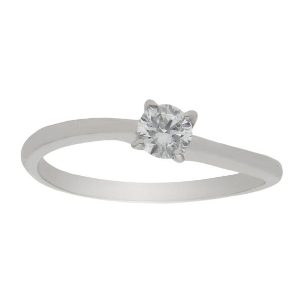 Sortija oro blanco 18kl circonita