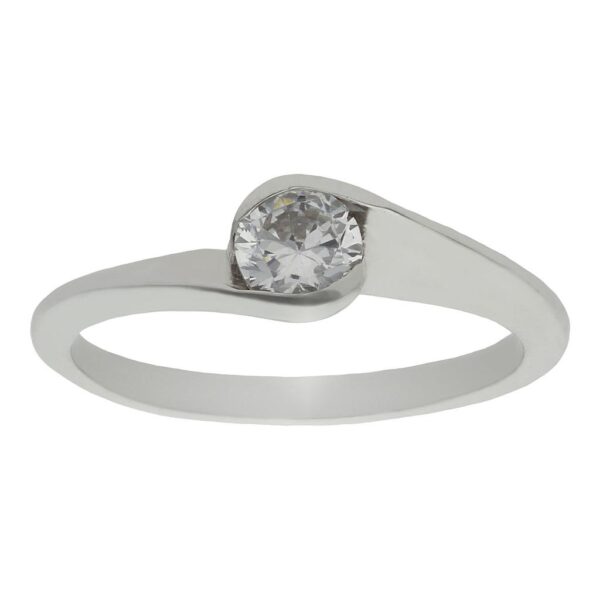 Sortija oro blanco 18kl circonita