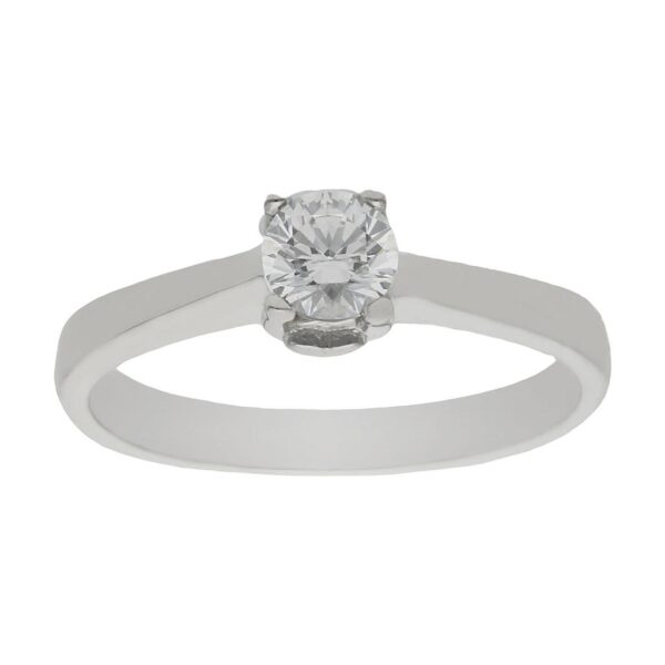 Sortija oro blanco 18kl circonita