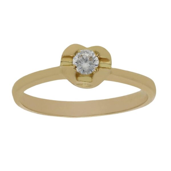 Sortija oro 18kl circonita