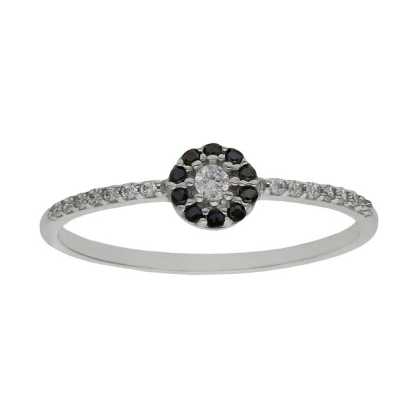 Sortija oro blanco 18kl - negras