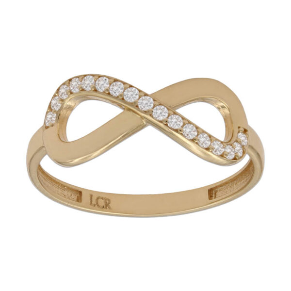 Sortija oro 18kl infinito circonitas