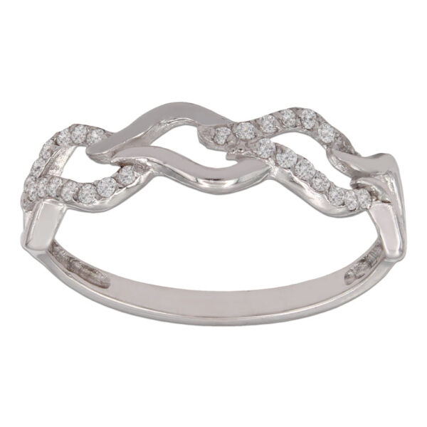 Sortija oro blanco 18kl circonitas