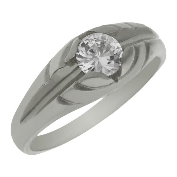 Solitario oro blanco 18kl