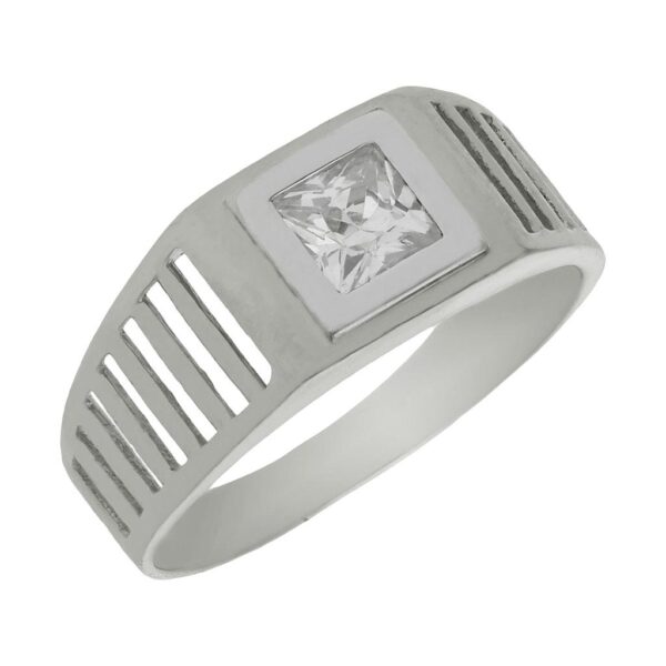 Solitario oro blanco 18kl