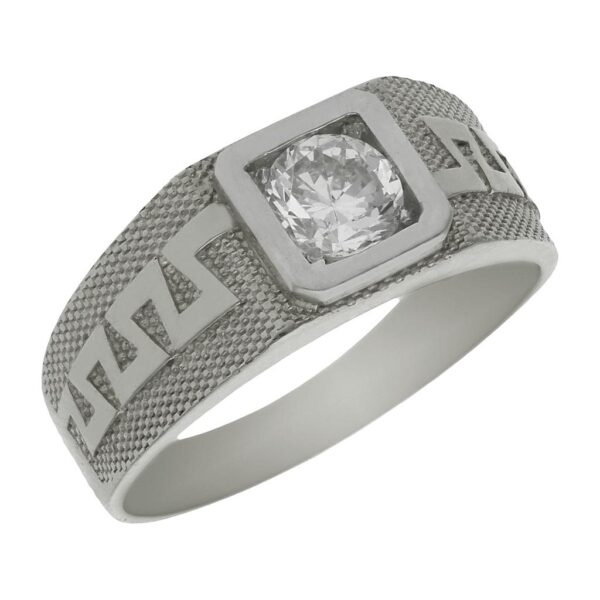 Solitario oro blanco 18kl