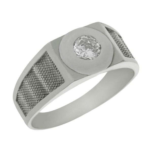 Solitario oro blanco 18kl