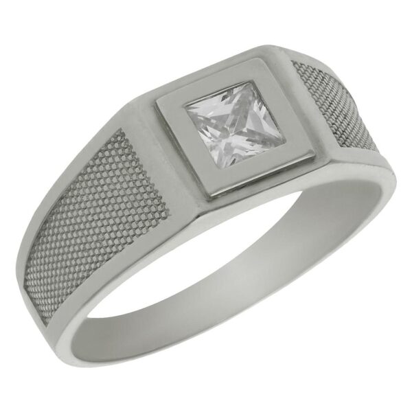 Solitario oro blanco 18kl