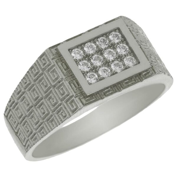 Solitario oro blanco 18kl circonitas