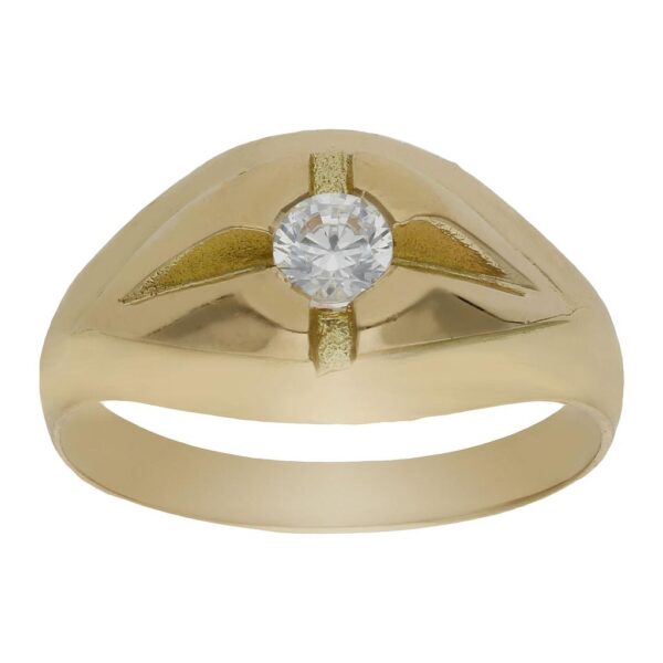 Solitario oro 18kl circonita