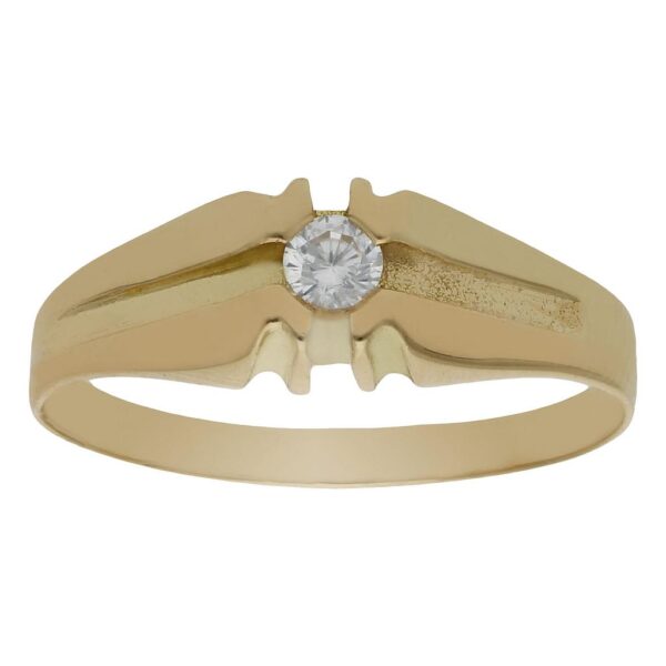 Solitario oro 18kl circonita